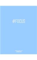 Notebook for Cornell Notes, 120 Numbered Pages, #FOCUS, Blue Cover