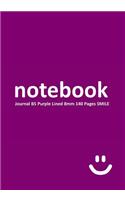 Notebook Journal B5 Purple 8mm 140 pages SMILE