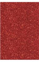 Pure Red Glitter Journal