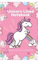 Unicorn Lined Notebook - Composition Notebook