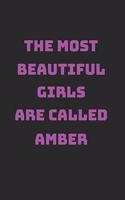 Amber Girl Woman Notebook