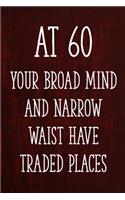 At 60 Your Broad Mind and Narrow Waist Have Traded Places