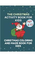Activity Books for Kids Christmas coloring and maze book for kids
