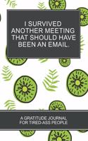 I Survived Another Meeting that Should Have Been an Email.: Kiwi Fruit Gifts 6x9 152 pages Coloring Book Gratitude Journal For Tired-ass People