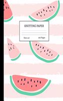 Knitting Paper: Graph Notebook and Journal for Patterns - 4:5 Ratio - 100 pages - Letter Format 8.5"x11" - Cover Design Code 00053