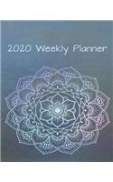 2020 Weekly Planner: A Blue Mandala Monthly and Yearly Calendar