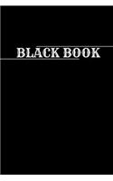 Black Book: Simple Notebooks with Classic Black Cover Blush Notes 6x9 100 noBleed