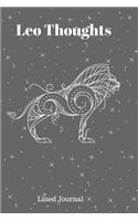 Leo Thoughts Lined Journal