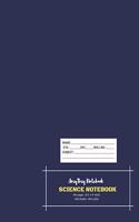 Science Notebook - AmyTmy Notebook - One Blank and One lined - 120 pages - 8.5 x 11 inch - Matte Cover