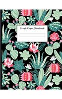 Graph Paper Notebook: Succulents and Flowers Quad Ruled 5 X 5 (.20