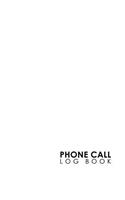 Phone Call Log Book