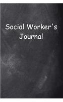 Social Worker's Journal Chalkboard Design: (Notebook, Diary, Blank Book)