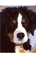 Bernese Mountain Dog Composition Notebook, 4x4 Quad Rule Graph Paper