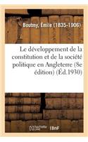 développement de la constitution et de la société politique en Angleterre (8e édition)