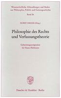 Philosophie Des Rechts Und Verfassungstheorie