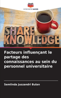 Facteurs influençant le partage des connaissances au sein du personnel universitaire