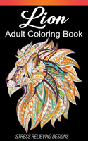 Lion Adult Coloring Book Stress Relieving Design