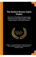 The Earliest Known Coptic Psalter