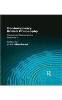 Contemporary British Philosophy