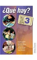 ?Que Hay? Libro del Alumno 3