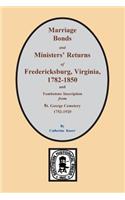 Fredericksburg, Virginia 1782-1850, Marriages of.