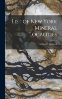 List of New York Mineral Localities