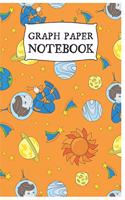 Graph Paper Notebook: Great Galaxy Notebook/Journal for Adults And Children To Creating Design And Plans (6x9 Inch. 15.24x22.86 cm.) Graph Paper 5x5 120 Pages (WHITE&ORAN