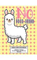 No Prob-Llama Draw and Write Notebook: Back to School Cute No Drama Llama Kawaii Style Wide Rule Story Telling Book