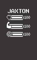 Jaxton: Pixel Retro Game 8 Bit Design Blank Composition Notebook College Ruled, Name Personalized for Boys & Men. Gaming Desk Stuff for Gamer Boys. Funny Co