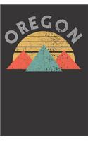 Oregon Home State Mountains Notebook Journal: Oregon Home State Mountains Notebook Journal Gift College Ruled 6 x 9 120 Pages