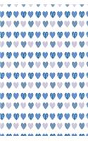 Hearts wallpaper notebook pale blue