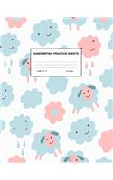 Handwriting Practice Sheets: Cute Blank Lined Paper Notebook for Writing Exercise and Cursive Worksheets - Perfect Workbook for Preschool, Kindergarten, 1st, 2nd, 3rd and 4th Gr