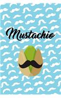 Mustachio: Blank Lined Notebook ( Mustache ) (Blue)