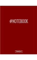 Notebook for Cornell Notes, 120 Numbered Pages, #NOTEBOOK, Burgundy Cover