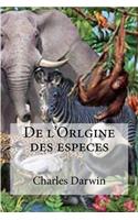 De l'Orlgine des especes