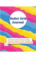 Bullet Grid Journal: Colorful Graphic: Bullet Grid Journal, 150 Dot Grid Pages (8"x10") Dot Grid Journal for Design Book, Work Book, Planner, Dotted Notebook, Bullet Jou(14 Journal)