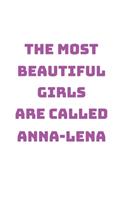 Anna-Lena Girl Woman Notebook: Lined Paper Journal 6x9 - 120 Pages