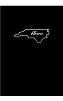 North Carolina HOME Composition Notebook: (7x10 120-Page College-Ruled State Outline with HOME in Center)