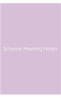 Scheme Meeting Notes Notebook: Lined Journal, 120 Pages, 6 x 9, Gift for Co Worker, Thistle Matte Finish (Scheme Meeting Notes Journal)