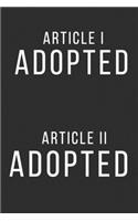 Article I Adopted Atricle II Adopted: Anti Trump Supporters - December 19 2019 Historic USA Impeachment Journal - Funny Novelty Lined Journal -Thank You Gag Gift For Employees, Staff Cow