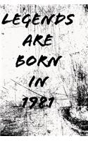 LEGENDS ARE BORN IN 1981 6x9 in 120 pages