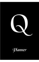 Q: Letter Journal Monogram Minimalist Lined Notebook To Do List Undated Daily Planner for Personal and Business Activities with Check Boxes to Help you