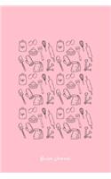 Recipe Journal: Baking Tools Ingredients Pattern Cute Pastry Chef Baker Gift - Pink Cooking Notebook To Write Down Recipes - Gift For Chefs, Hobby Cooks, Culinaries