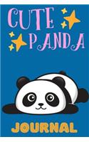 Cute Panda Journal: Great Gift For Animal Lovers, Lined Pages Notebook For Kids, Perfect For School Or Work, Adorable Panda Cover