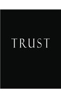 Trust: Black and white Decorative Book to Stack Together on Coffee Tables, Bookshelves and Interior Design - Add Bookish Charm Decor to Your Home - Stack D