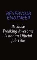 Reservoir Engineer Because Freaking Awesome Is Not An Official Job Title: Career journal, notebook and writing journal for encouraging men, women and kids. A framework for building your career.