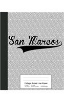 College Ruled Line Paper: SAN MARCOS Notebook