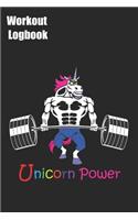 Unicorn Power Workout Logbook