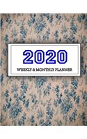 2020 Planner Weekly and Monthly: Jan 1, 2020 to Dec 31, 2020: Weekly & Monthly Planner + Calendar Views - Inspirational Quotes and Navy Floral Cover - ... December 2020