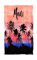 Maui: Hawaiian Christmas Notebook With Lined Wide Ruled Paper For Taking Notes. Stylish Tropical Travel Journal Diary 7.5 x 9.25 Inch Soft Cover. For Home